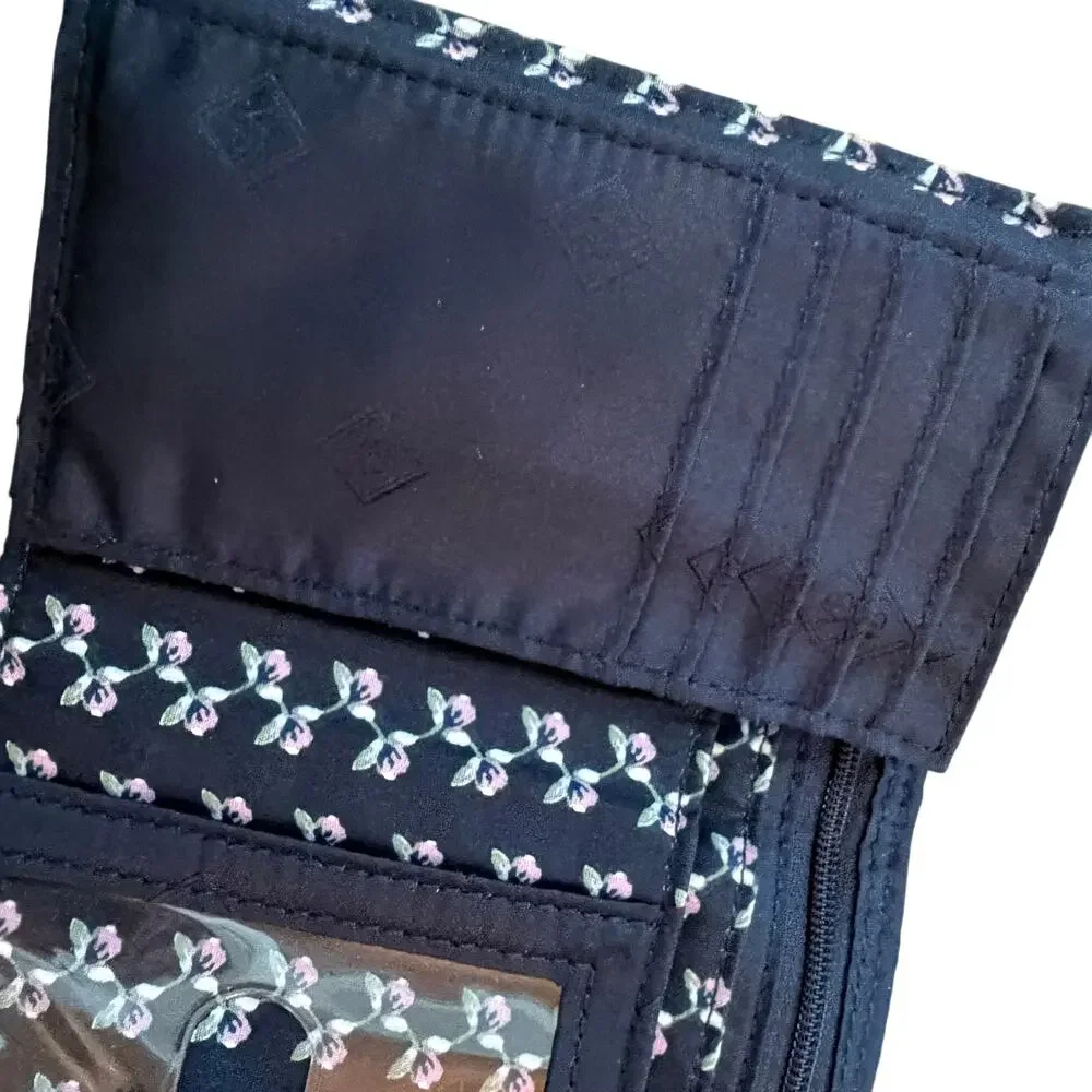 Vera Bradley RFID Riley Compact Wallet Enchantment Blue NEW WITH TAGS - Picture 7 of 9
